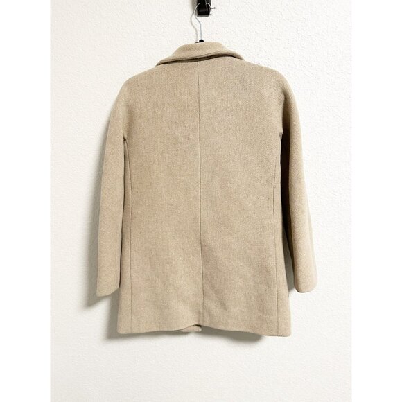 J.Crew Stadium Cloth Nello Gori Cocoon Coat Full Zip Lined Wool Blend Size 00‎ - Picture 3 of 6